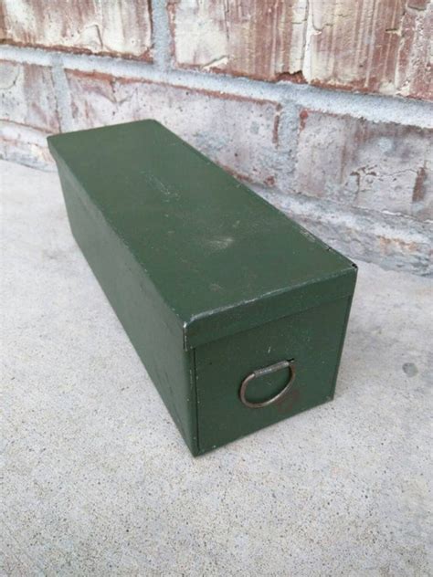 how to decorate large metal box|vintage metal box repurposed ideas.